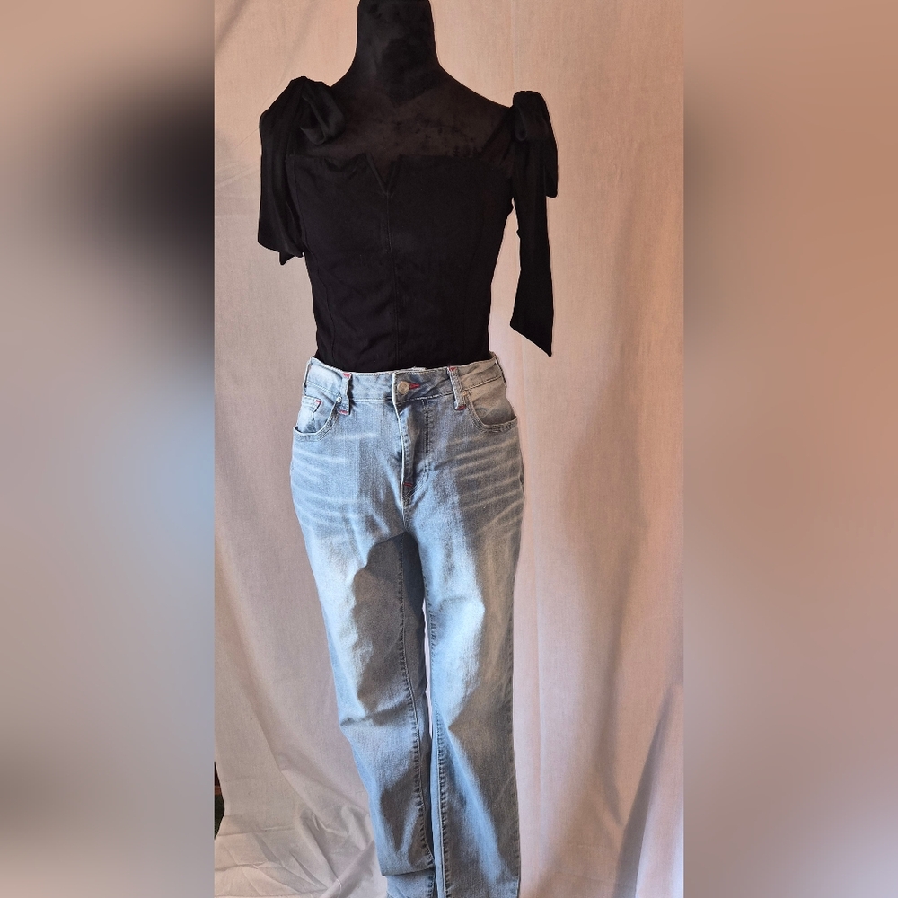 True Religion Light Blue Halle High Rise Super Skinny Jeans Sz 29 Or 8